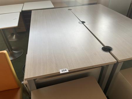 OKA Schreibtischmodul ca.180 x 80 cm, Rahmen Silber