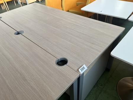OKA Schreibtischmodul ca.180 x 80 cm, Rahmen Silber
