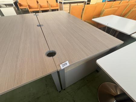 OKA Schreibtischmodul ca.180 x 80 cm, Rahmen Silber