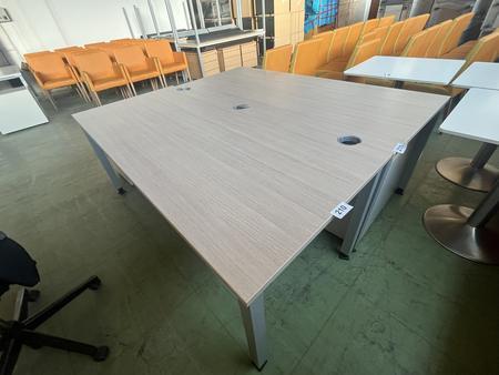 OKA Schreibtischmodul ca.180 x 80 cm, Rahmen Silber