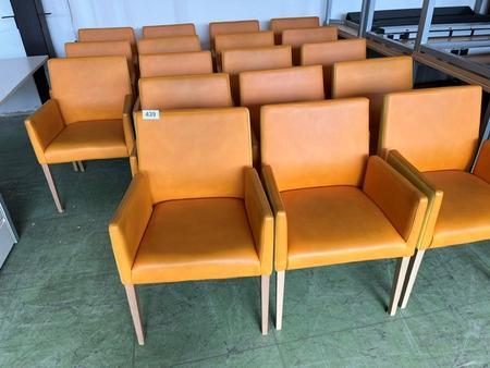 18 St�ck Lederst�hle mit Armlehne
