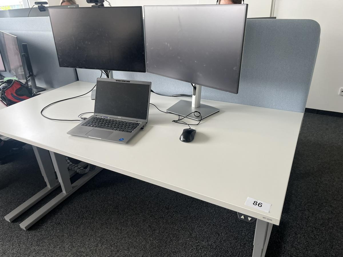 Schreibtisch elektrisch h&ouml;henverstellbar 160x80 cm Narbutas