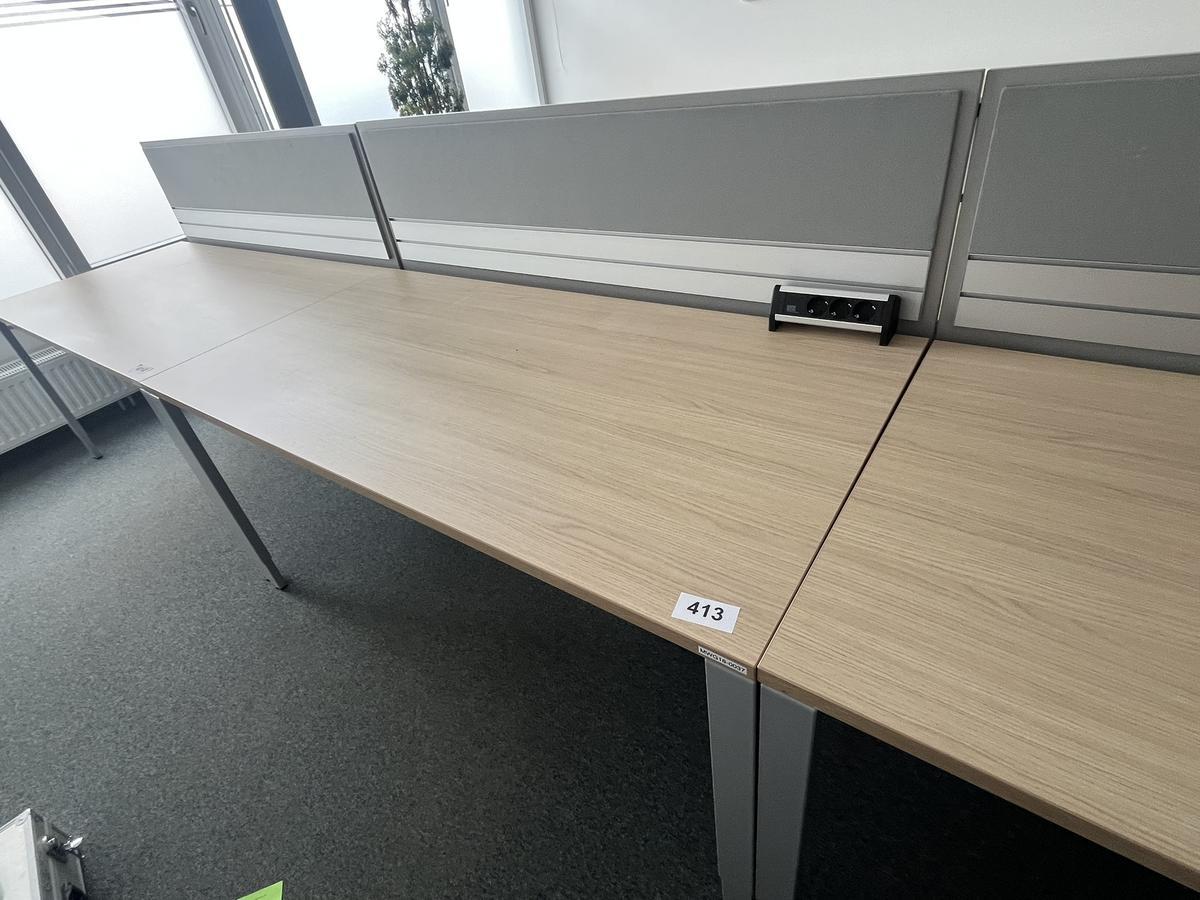 Schreibtischmodul BENE 160x80 cm mit R&uuml;ckwand