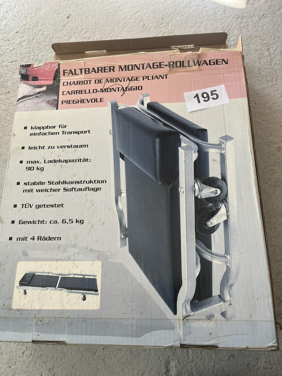 Faltbarer Montagerollwagen, 6,5 kg, max. 90 kg mit 4 R&auml;dern