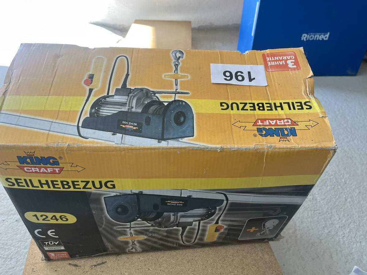 Kingkraft Seilhebezug, Type KCHZ 500, max. 250 - 500 kg, 11,5 m Seil, 900 W, 230 V?d=2026-05-25 22:20:32