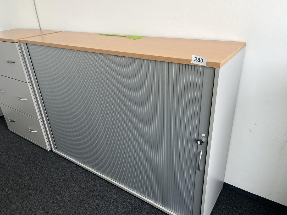 HALI Aktenschrank mit Rollot&uuml;re ca. 160 x 110 cm, Buche/Silber, 3 Ordnerh&ouml;hen?d=2026-06-05 22:52:56
