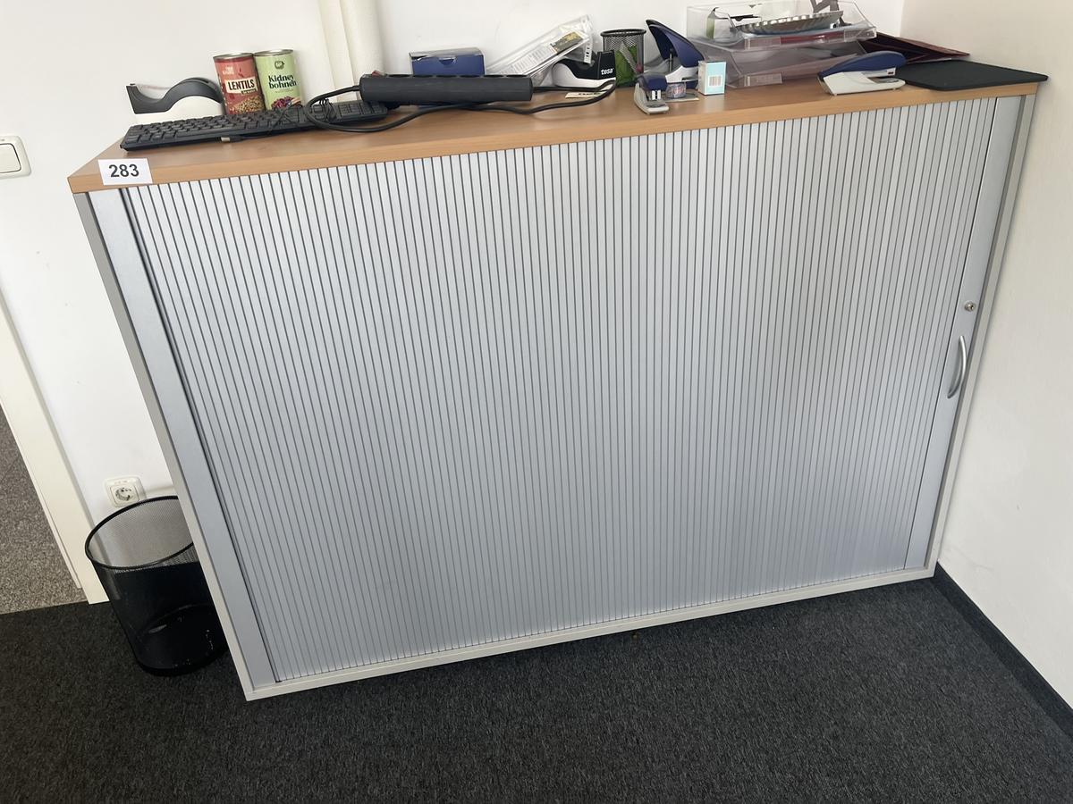 HALI Aktenschrank mit Rollot&uuml;re ca. 160 x 110 cm, Buche/Silber, 3 Ordnerh&ouml;hen?d=2026-06-06 00:01:21