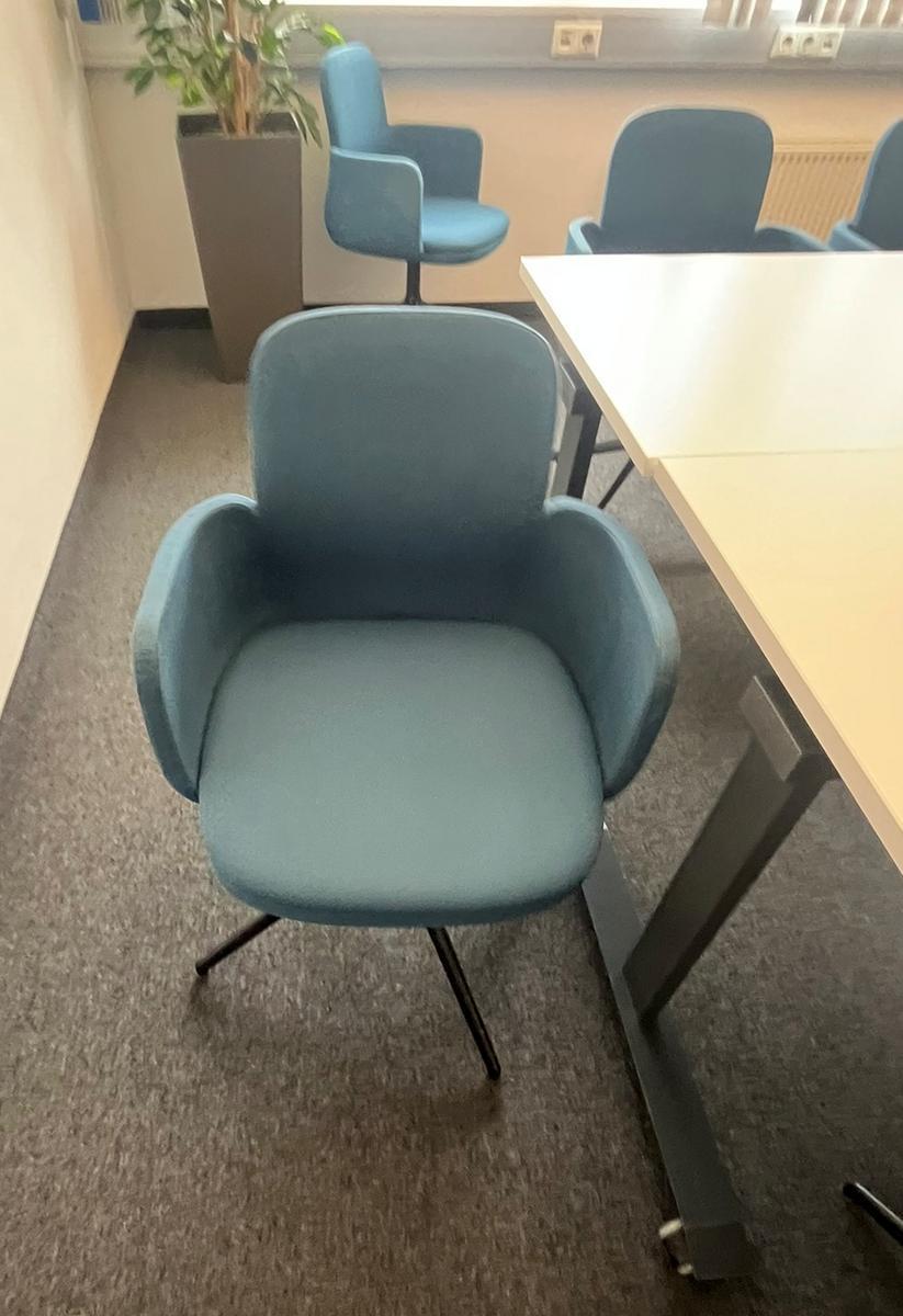 11 Stk. Designerst&uuml;hle drehbar blau