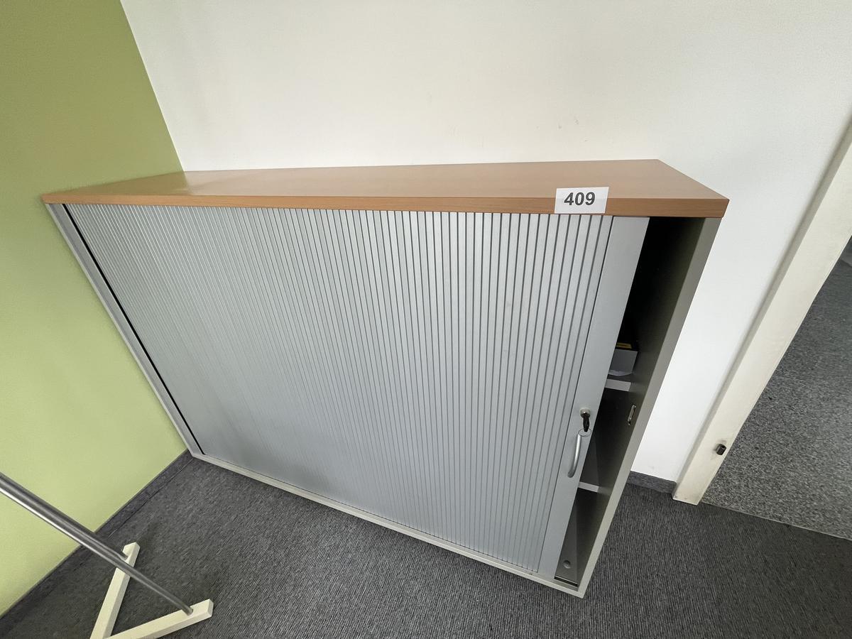 HALI Aktenschrank mit Rollot&uuml;re ca. 160 x 110 cm, Buche/Silber, 3 Ordnerh&ouml;hen?d=2026-06-05 23:04:05