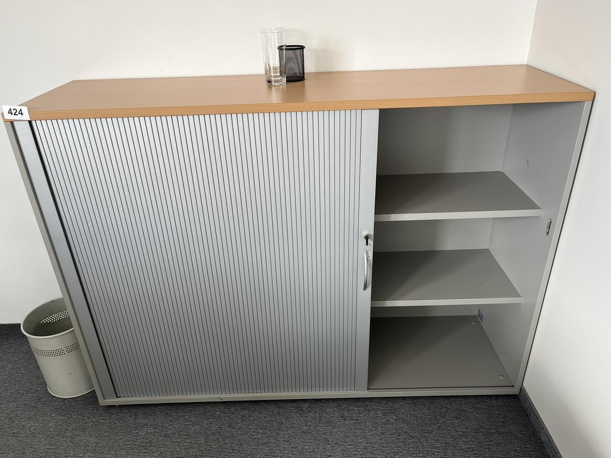HALI Aktenschrank mit Rollot&uuml;re ca. 160 x 110 cm, Buche/Silber, 3 Ordnerh&ouml;hen?d=2026-06-05 23:04:11