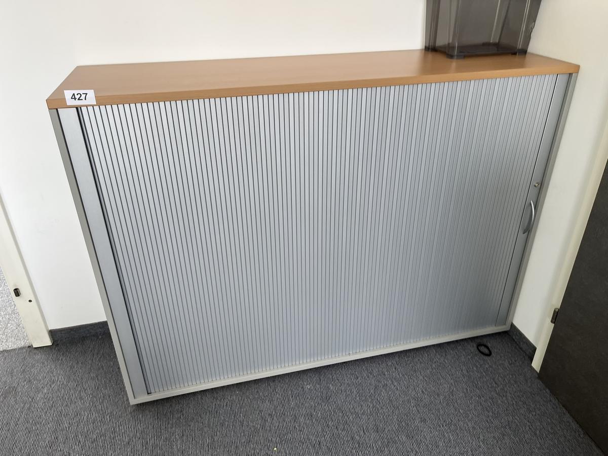 HALI Aktenschrank mit Rollot&uuml;re ca. 160 x 110 cm, Buche/Silber, 3 Ordnerh&ouml;hen?d=2026-06-05 23:04:11