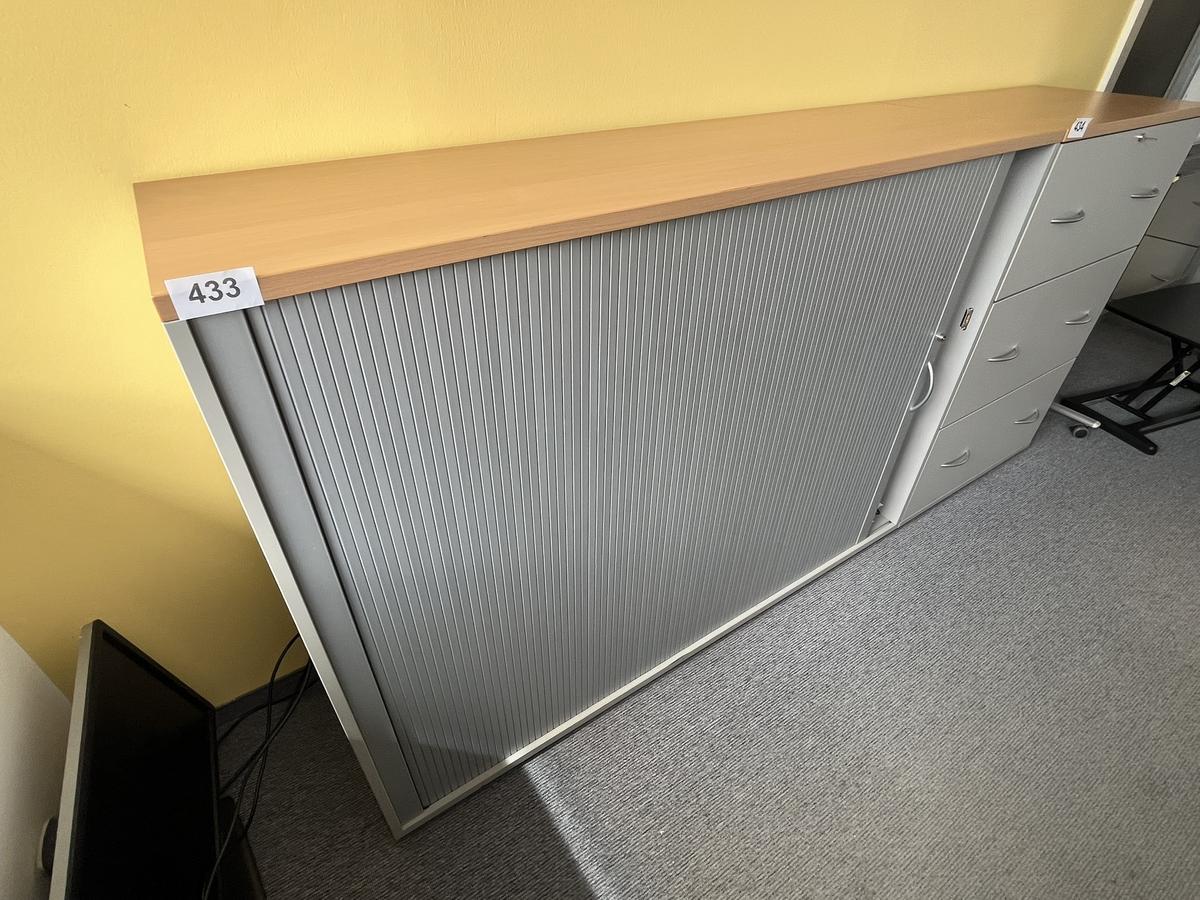 HALI Aktenschrank mit Rollot&uuml;re ca. 160 x 110 cm, Buche/Silber, 3 Ordnerh&ouml;hen?d=2026-06-05 23:04:13