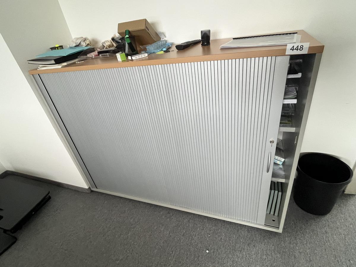HALI Aktenschrank mit Rollot&uuml;re ca. 160 x 110 cm, Buche/Silber, 3 Ordnerh&ouml;hen?d=2026-06-05 23:04:35