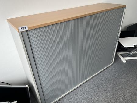 HALI Aktenschrank mit Rollot�re ca. 160 x 110 cm, Buche/Silber, 3 Ordnerh�hen