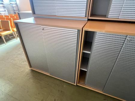 NEUD�RFLER Aktenschrank mit Schiebet�re ca.120/110 cm 3 Ordnerh�hen