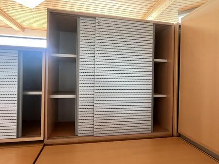 NEUD�RFLER Aktenschrank mit Schiebet�re ca.120/110 cm 3 Ordnerh�hen