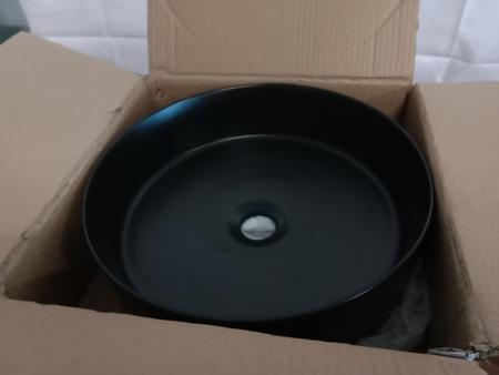 Biojet Waschtisch, Farbe Mattschwarz, Ma�e DM 40 cm, Typ Tiffany rund 40