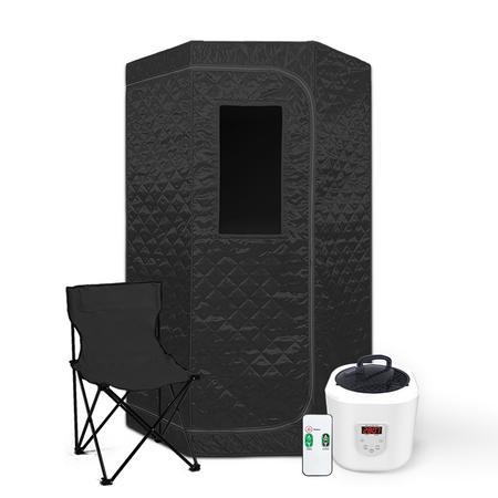 Sanotechnik International tragbare Dampfsauna, Art-Nr. KPS90, Ma�e: 90 x 90 x 190 cm, inkl. Saunazeit, Dampfgenerator, Klappstuhl und abnehmbarem Gestell