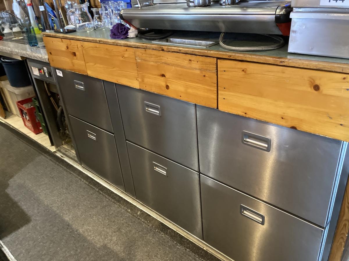 Edelstahl K&uuml;hlpult, eingebaut, 6 Laden, Flaschenk&uuml;hler (Selbstabbau), L 220 x T 70 x H 90 cm?d=2026-07-28 19:42:38