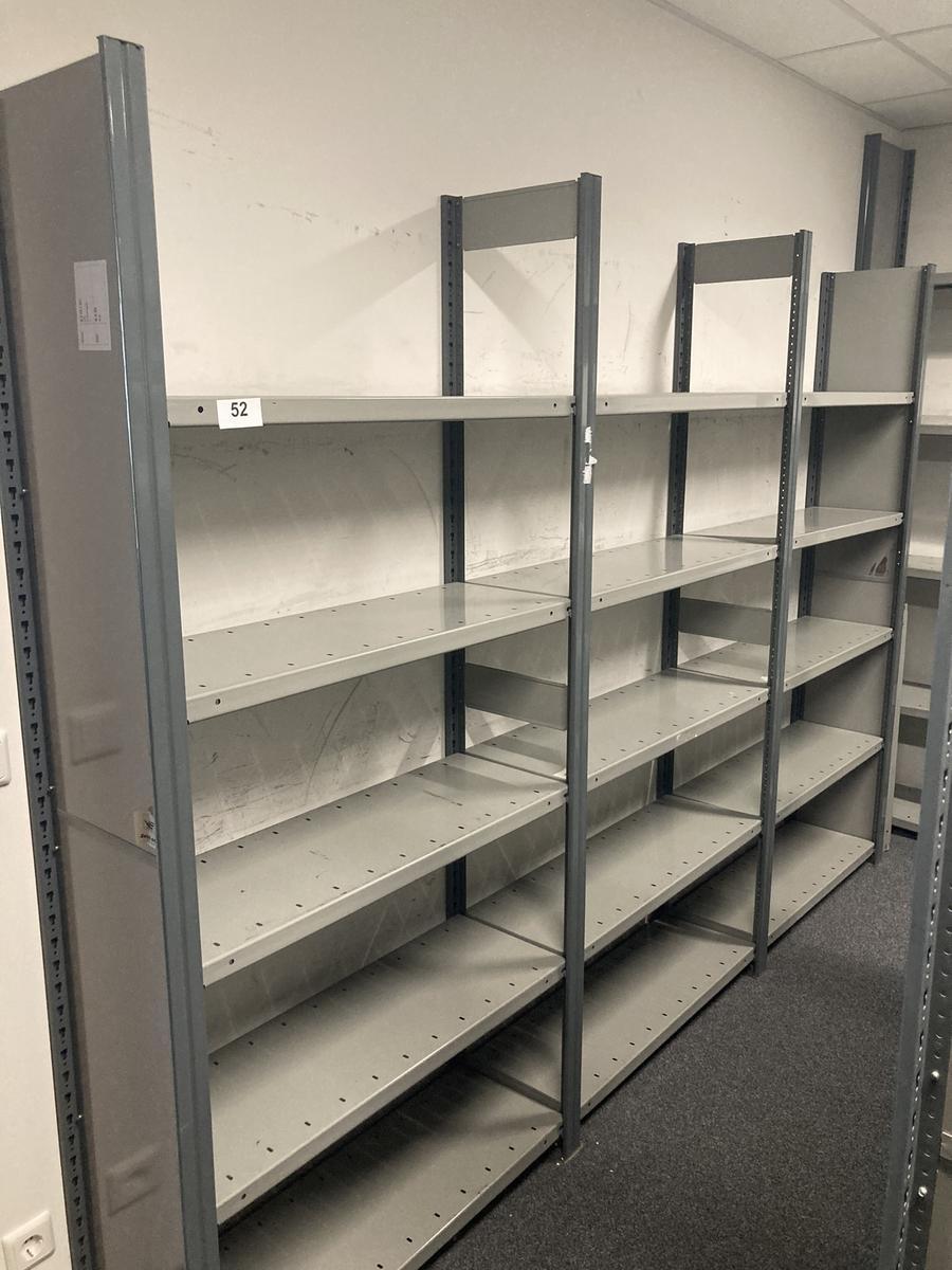 Fachbodenregale - Steckregalsystem, Ma&szlig;e: ca. L 95 cm pro Feld, 12 einheiten, ca. 11 lfm, Tiefe: 35 cm, H&ouml;he 200 cm?d=2026-07-28 19:38:57