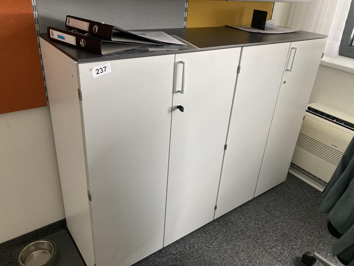 2teilige Aktenschrank-Kombination, Ma&szlig;e: ca. 160 x 45 x 115 cm, Platte durchgehend?d=2026-07-28 18:39:02
