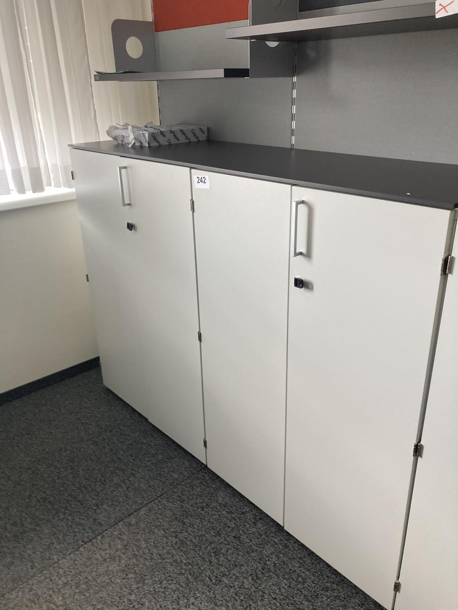 2teilige Aktenschrank-Kombination, Ma&szlig;e: ca. 160 x 45 x 115 cm, Platte durchgehend?d=2026-07-28 19:42:17