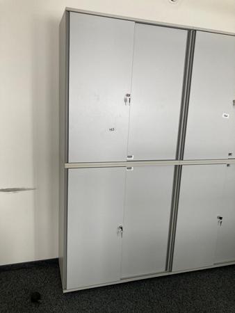 2teilige Aktenschrank-Kombination Ober- und Unterschrank, Ma�e je ca. 100 x 45 x 115 cm