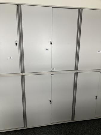 2teilige Aktenschrank-Kombination Ober- und Unterschrank, Ma�e je ca. 100 x 45 x 115 cm