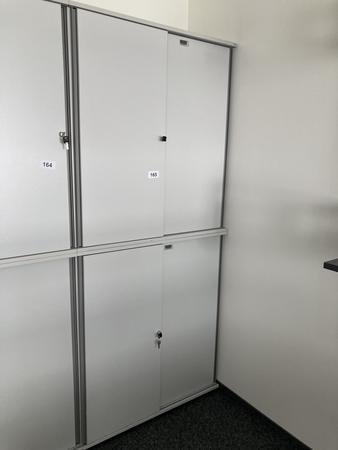 2teilige Aktenschrank-Kombination Ober- und Unterschrank, Ma�e je ca. 100 x 45 x 115 cm