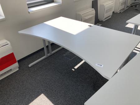 Schreibtisch ohne R�ckwand, geschwungen, Ma�e: ca. 160 x 85 x 100 cm