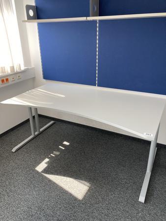 Schreibtisch ohne R�ckwand, geschwungen, Ma�e: ca. 160 x 85 x 100 cm