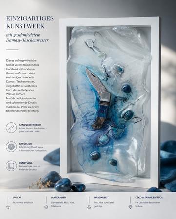 Einzigartiges Kunstobjekt mit Damast-Taschenmesser � Manuela Hanisch (Wien)