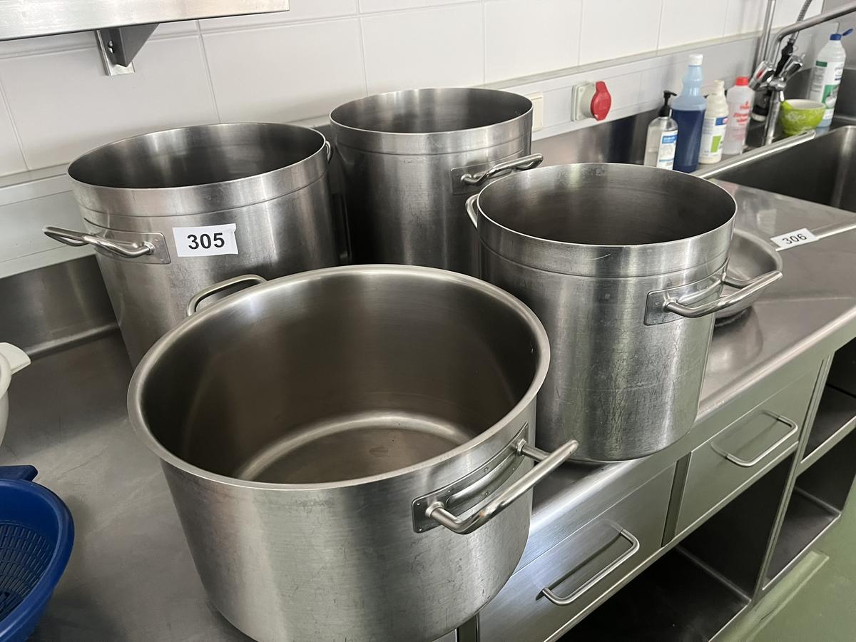 4 St&uuml;ck Profi Gastro Kocht&ouml;pfe 32/32 