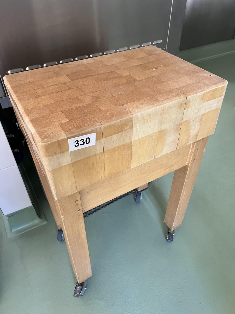 Hackstock in Holz kaum gebraucht mit Rollen ca. 60/40/90 cm?d=2026-07-28 18:38:43
