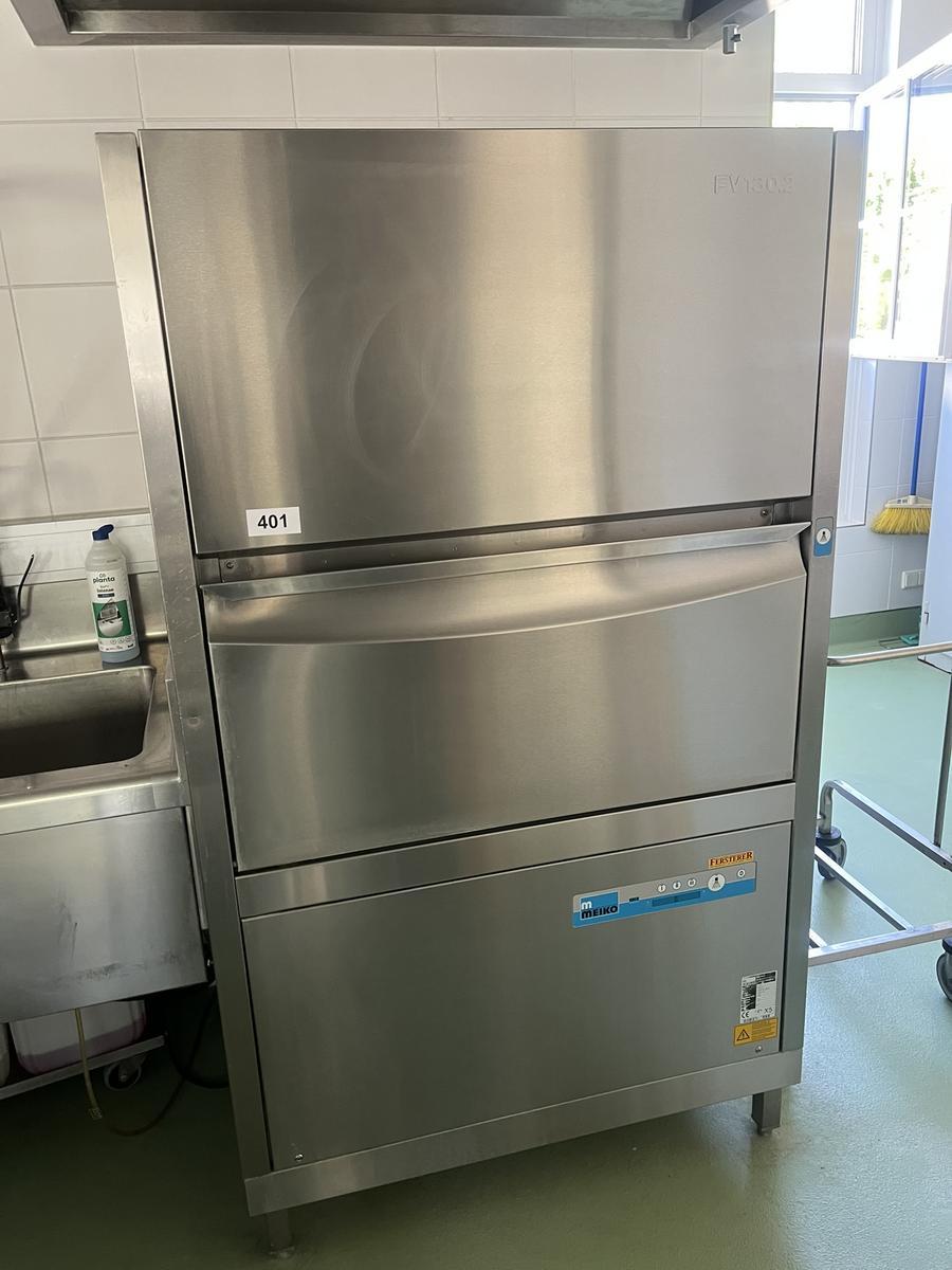 MEIKO Universalwaschautomat FV 130.2 Sp&uuml;lmaschine f&uuml;r Schwarzgeschirr,103/90/177 cm mit Brita Filter und 2 Sp&uuml;lk&ouml;rben, 5 KW, Bj.2011 -