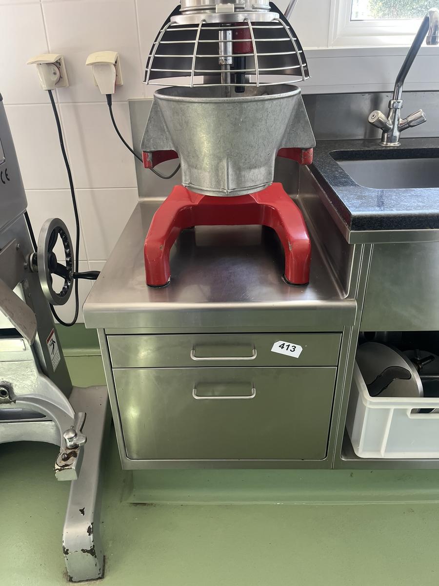 Edelstahlmodul f&uuml;r Standmixer mit Auszugslade ca. 60/78 cm